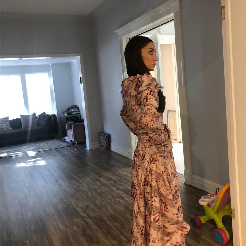 Floral printed gown